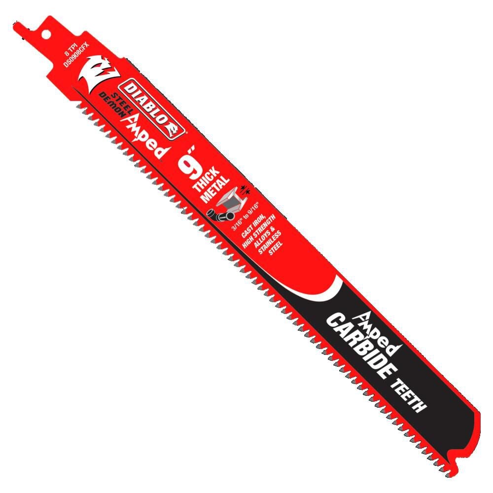 Diablo Tools 9in Steel Demon AMPED Carbide Blades for Thick Metal Cutting 8 TPI 3pk, large image number 1