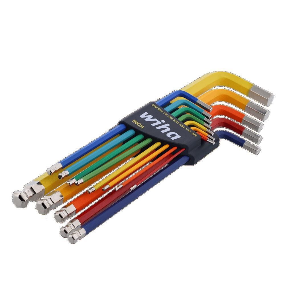 Wiha Ball End Color Coded Hex L-Key Set - Inch, 13 Piece, large image number 2
