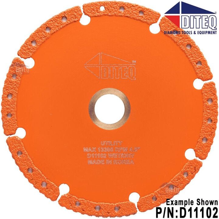 Diteq 4 1/2 Inch D-23 Rescue Segmented Rim Diamond Blade for Metal