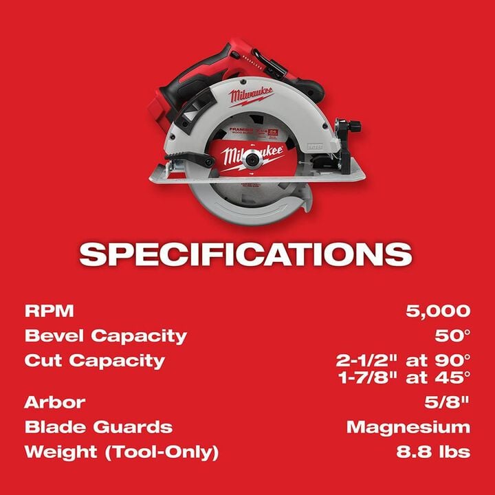 Milwaukee M18 Brushless 7-1/4 in. Circular Saw (Bare Tool), large image number 3