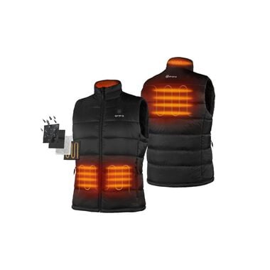 ORORO Mens Black Classic Heated Vest Kit 2X