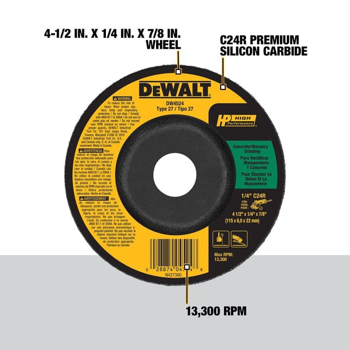 DEWALT Concrete/Masonry Grinding Wheel, large image number 1