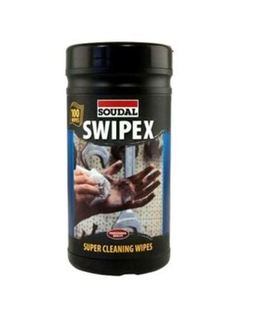 Soudal White Cleaning Wipes for Uncured Adhesives & Sealants - 100/Pack