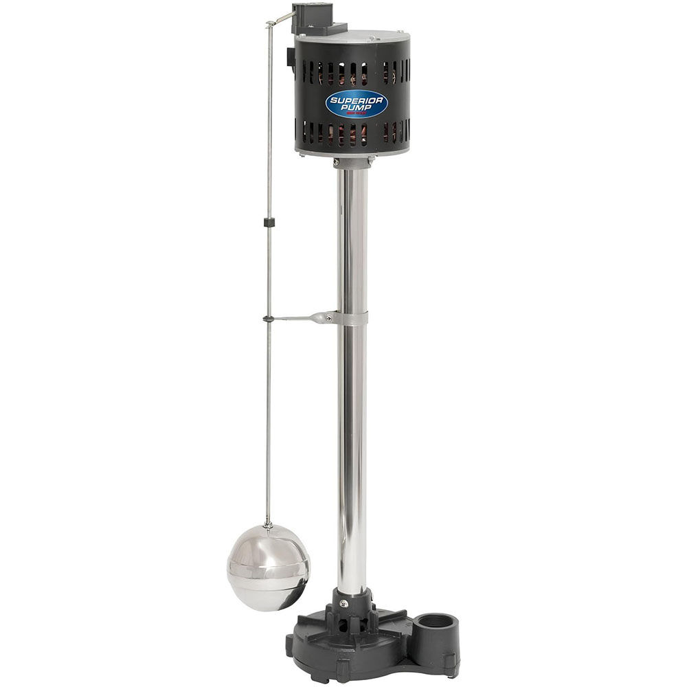 Superior Pump 1/2 HP Stainless Steel and Cast Iron Pedestal Sump Pump, large image number 1