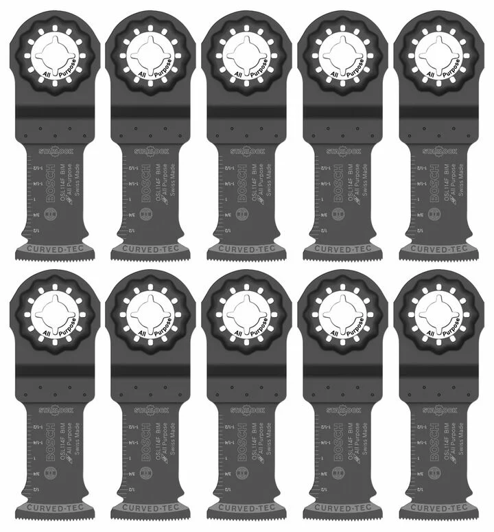Bosch 1-1/4 Inch Starlock Oscillating Multi Tool Bi-Metal Plunge Cut Blade 10 pk.
