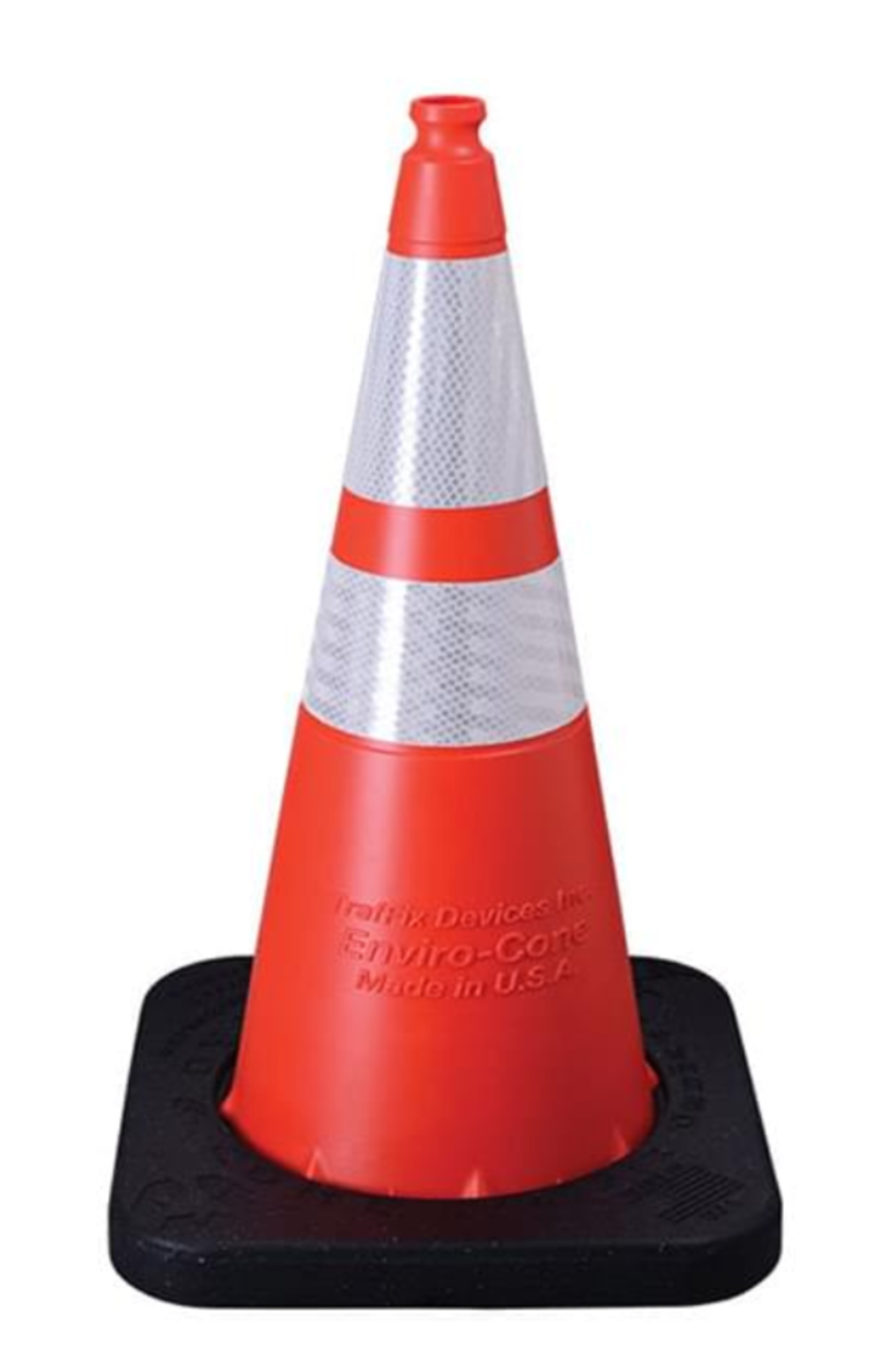 28 In. Enviro-Cone®, 7 lb. Base with 6 In. & 4 In. Reflective ...
