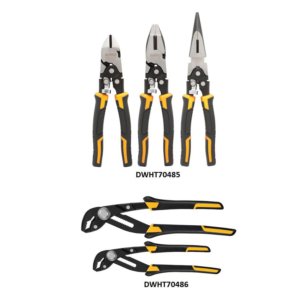 DEWALT Compound Pliers & 8 Inch & 10 Inch Pushlock Pliers Bundle, large image number 2