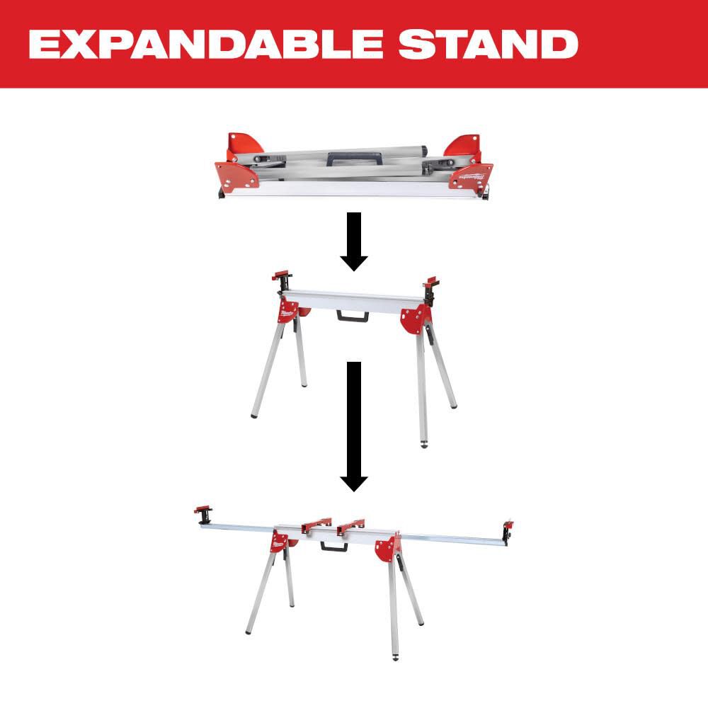 Milwaukee M18 10 Inch Miter Saw Kit with Battery, Folding Miter Saw Stand Bundle, large image number 5