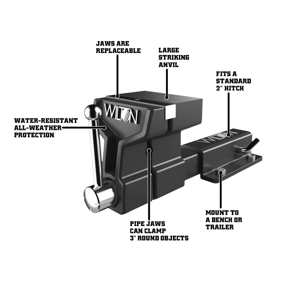 Wilton 6 Inch ATV Bundle All Terrain Hitch Vise, large image number 2