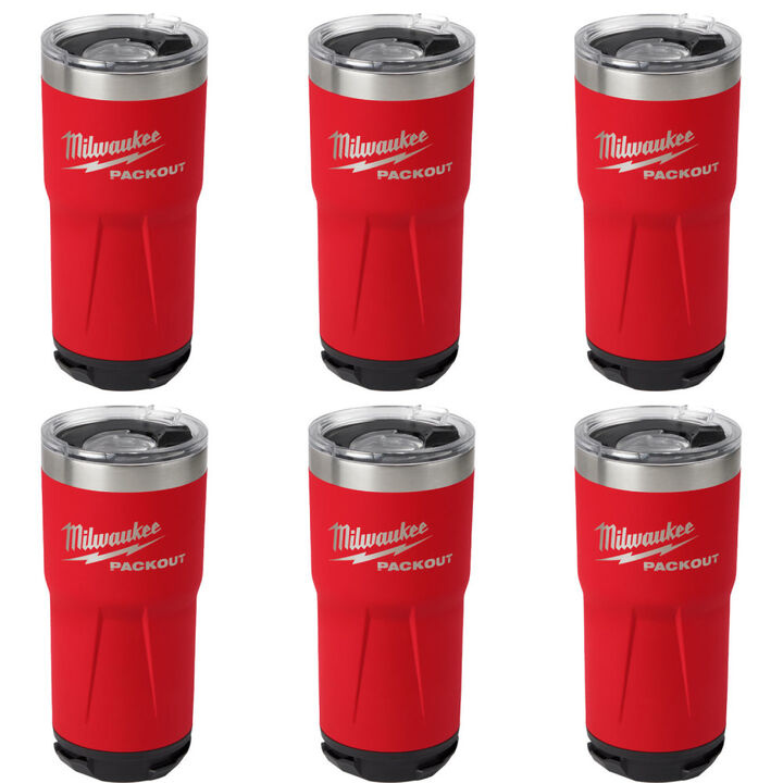Milwaukee PACKOUT Tumbler 20oz Red Bundle 6pk