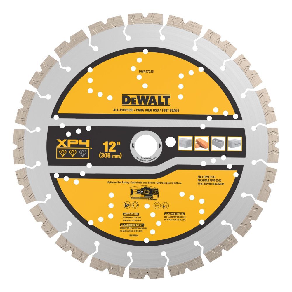 DEWALT POWERSHIFT 12 Inch XP4 Segmented Diamond Blade, large image number 1