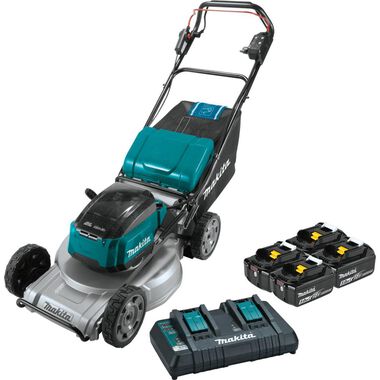 Makita 18V X2 (36V) LXT Lithium-Ion Brushless Cordless 21in Self-Propelled Commercial Lawn Mower Kit with 4 Batteries (5.0Ah), large image number 2