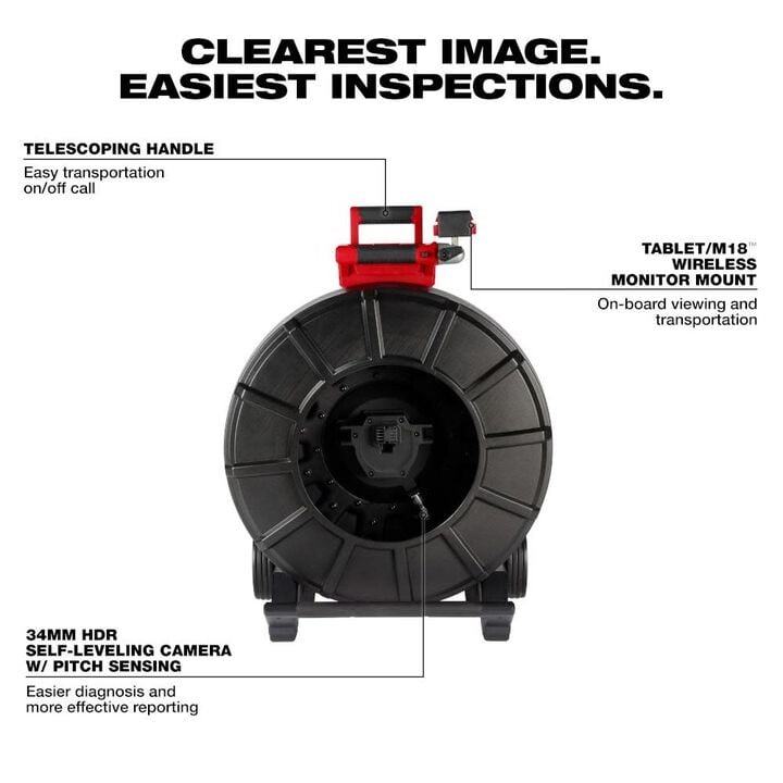 Milwaukee 325 Ft. Stiff Modular Pipeline Inspection Reel, large image number 4