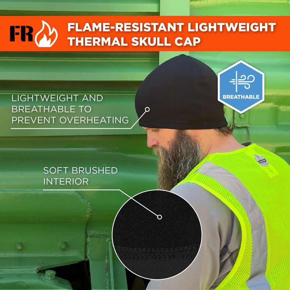 Ergodyne 6817 Black FR Winter Skull Cap, large image number 2