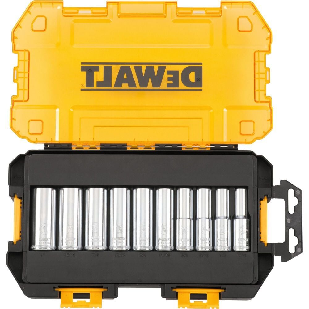 DEWALT 10 piece 1/2 In. Drive Deep Socket Set (SAE), large image number 3