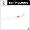 Milwaukee 3-5/8 in. 14 TPI SUPER SAWZALL Blade 5PK, small image number 2