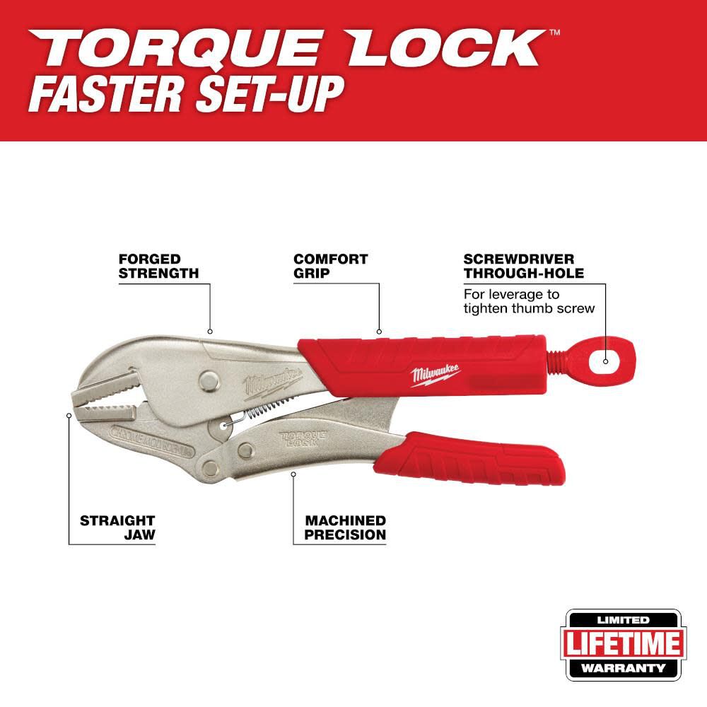 Milwaukee 10inch Straight Jaw Pliers with Grip, large image number 2