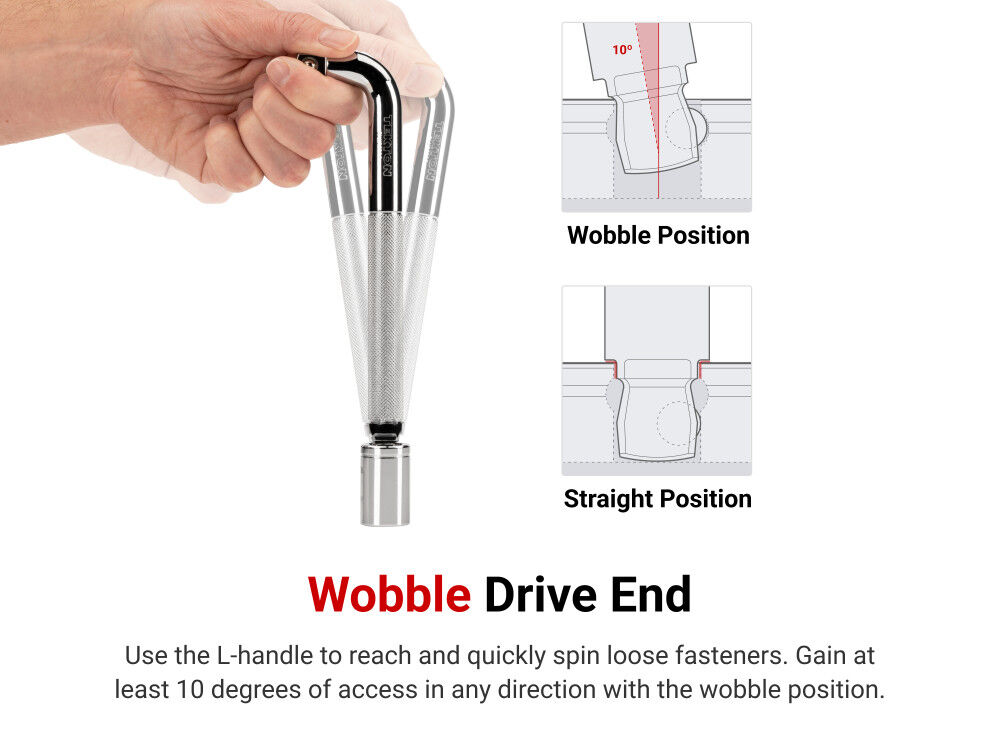 Tekton 3/8 Inch Drive x 6 Inch Wobble L-Handle, large image number 2