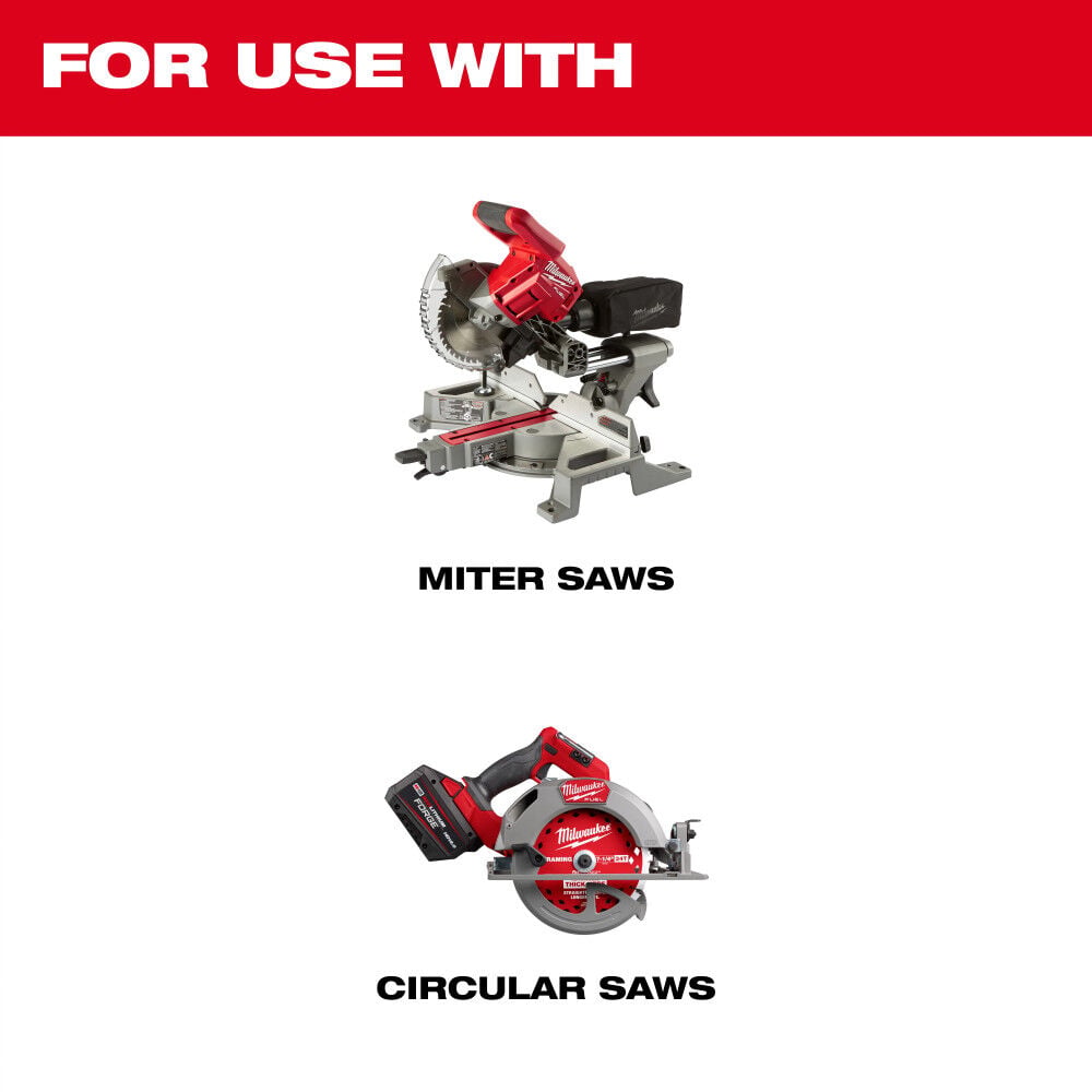 Milwaukee 7-1/4 Inch 24T NITRUS Carbide Framing and Demolition Circular Saw Blade, large image number 12