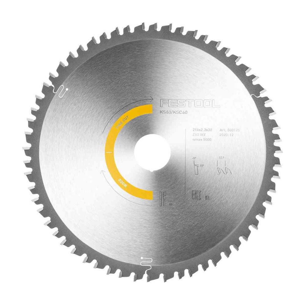 Festool 8 1/2 Inch Saw Blade Wood Fine Cut for KSC 60, large image number 1