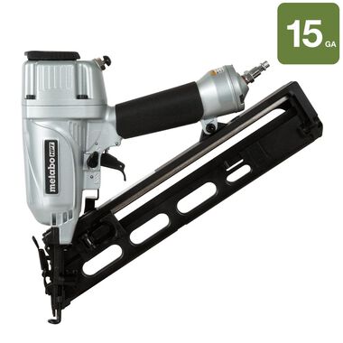 Metabo HPT 2-1/2 In. 15-Gauge Angled Finish Nailer with Air Duster