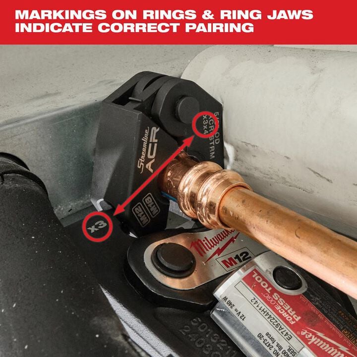Milwaukee 1-1/8 Inch Streamline ACR Pivoting Press Ring, large image number 4