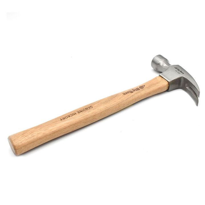 Big Horn 10 Oz Forged Steel Claw Hammer with Hickory Wood Handle, large image number 3