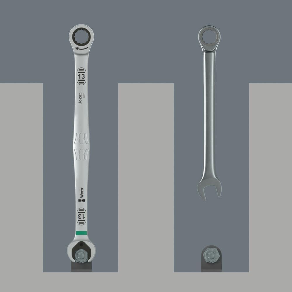 Wera Tools 6007 Joker 21 x 18 x 205 mm Long Design SB Ring Ratchet Spanner, large image number 3