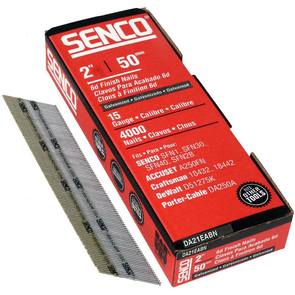Senco 2 In. Box of 4000 15-Gauge Finish Nail Pack, large image number 1