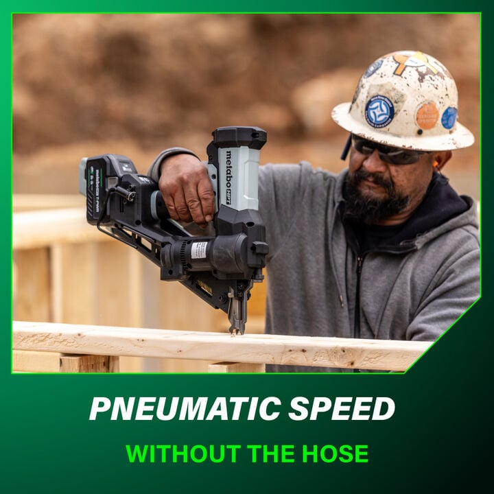 Metabo HPT Cordless Pneumatic 18V 30 Degree Paper Strip Framing Nailer Kit, large image number 7