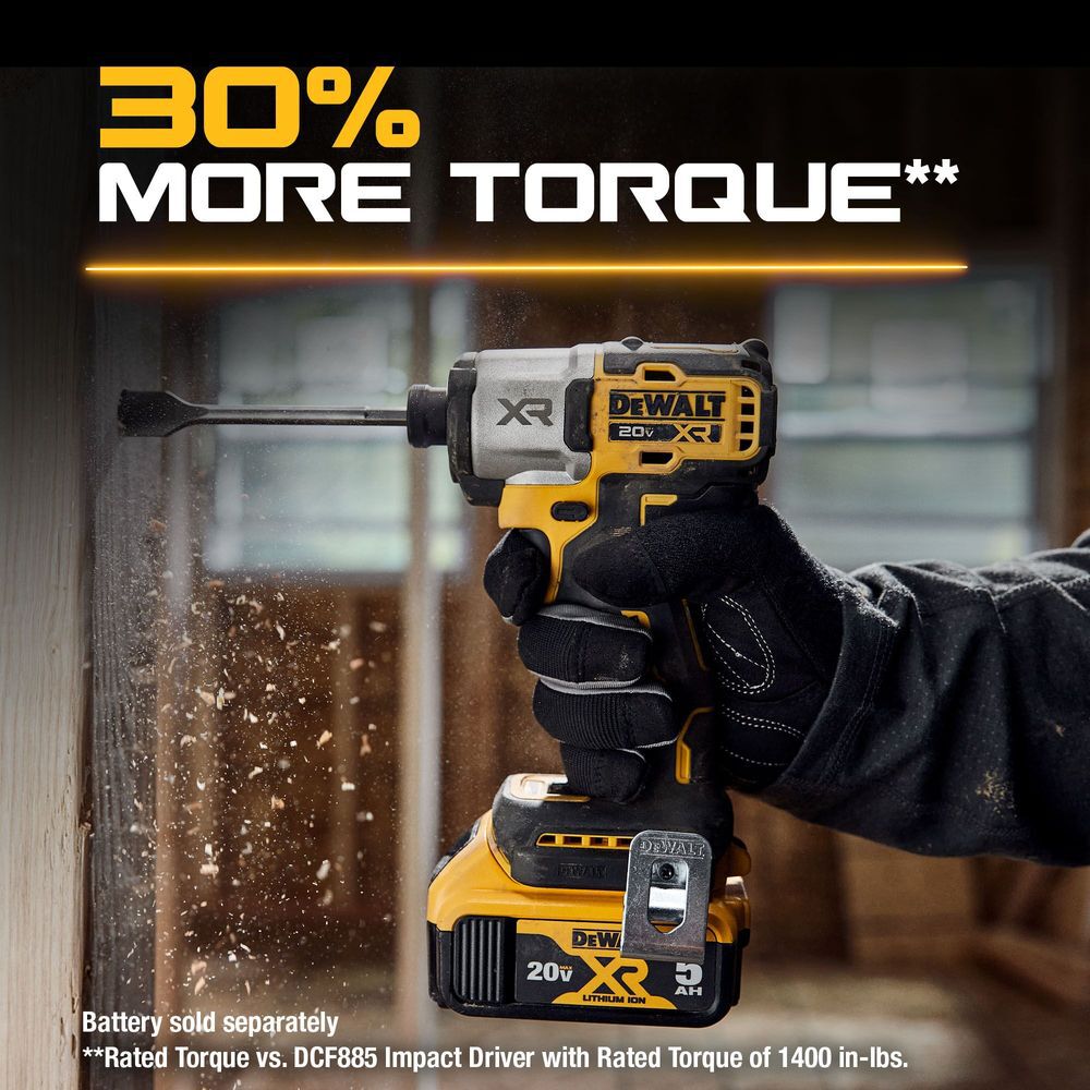 DEWALT 20V MAX XR 1/4in Impact Driver (Bare Tool), large image number 3