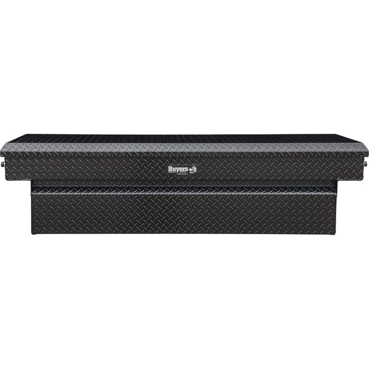 Buyers Products Company 18 Inch x 20 Inch x 71 Inch Diamond Tread Aluminum Crossover Truck Box, Gloss Black, large image number 6