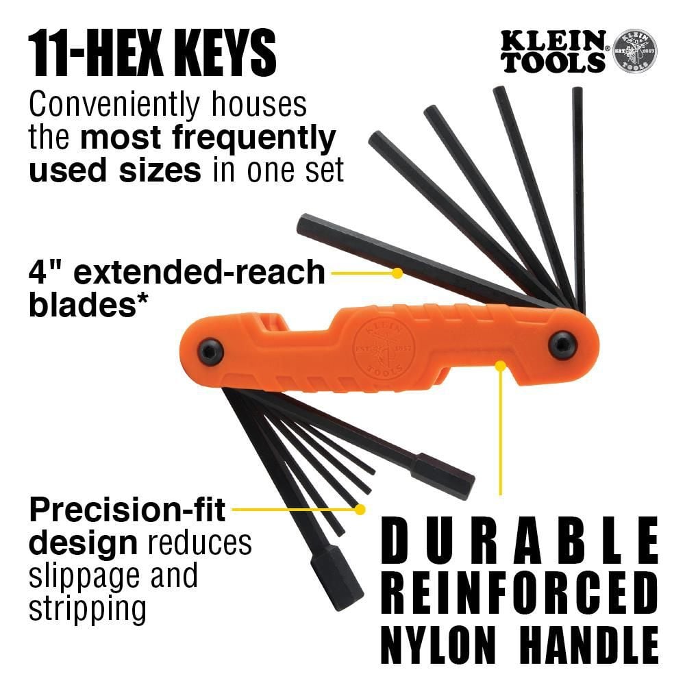 Klein Tools Pro Folding Hex Key Set SAE, Metric, large image number 3