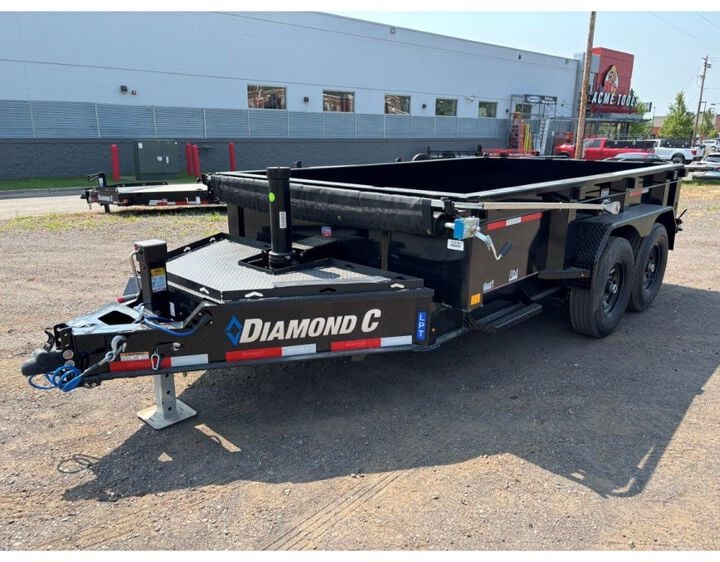 Diamond C LPT 12 Ft x 82 Inch x 24 Inch Tandem Axle Heavy Duty Low Profile Telescopic Dump Trailer, large image number 9