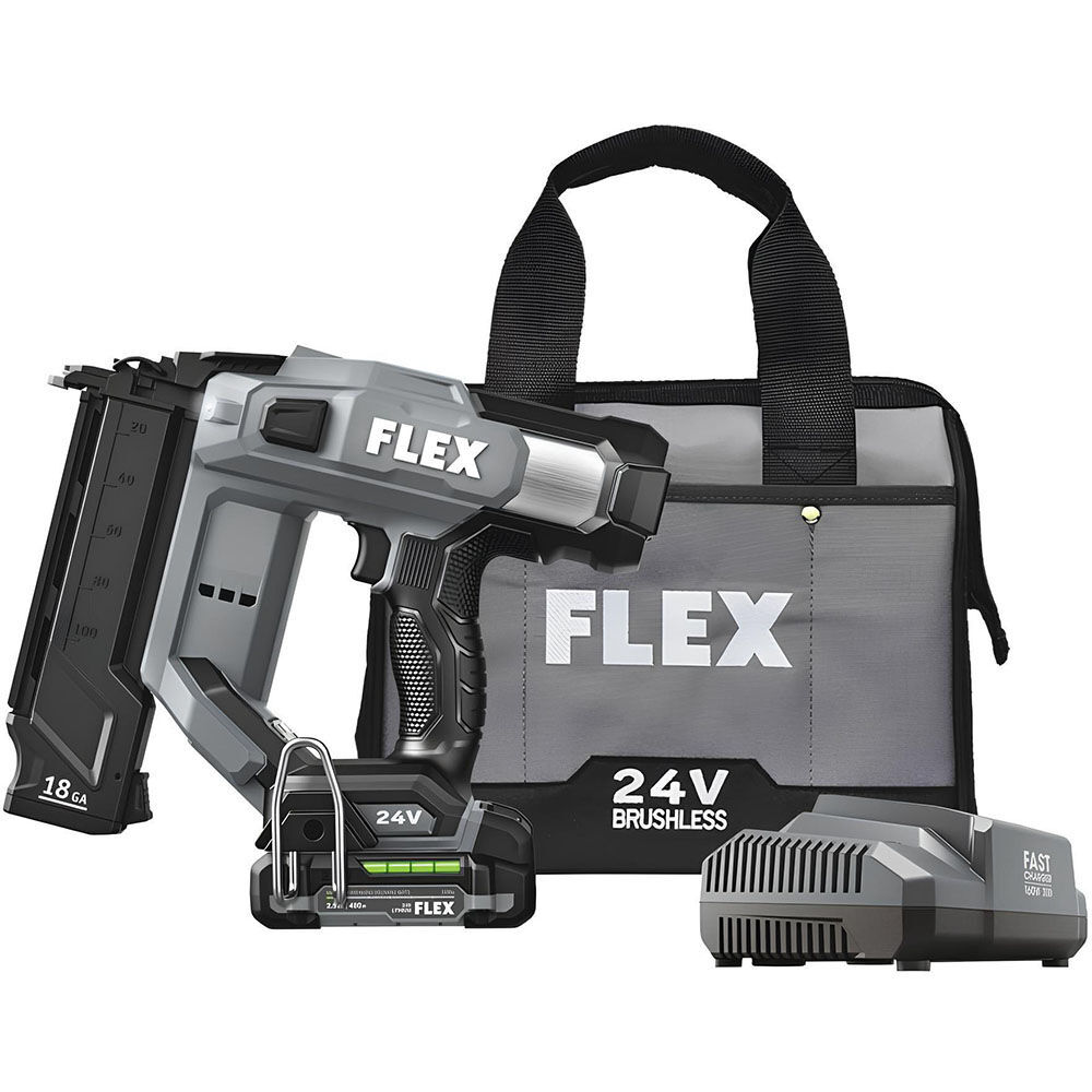 FLEX 24V 18Ga Brad Nailer Kit, large image number 1