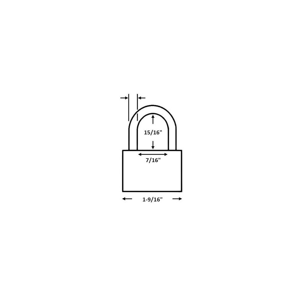 Master Lock 1-9/16 In. Width Shrouded Laminated Steel Pin Tumbler Padlock, large image number 2