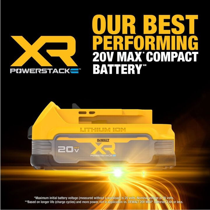 DEWALT 20V MAX XR POWERSTACK 20V 1.7Ah Power Tool Battery Pack with Fuel Indicator, large image number 9