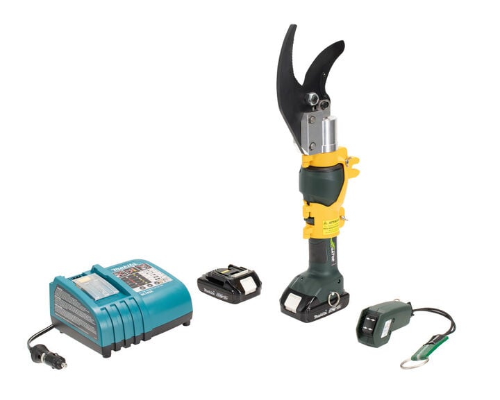 Greenlee Remote Battery Powered Pruner Kit with 12V Charger and 2 Batteries