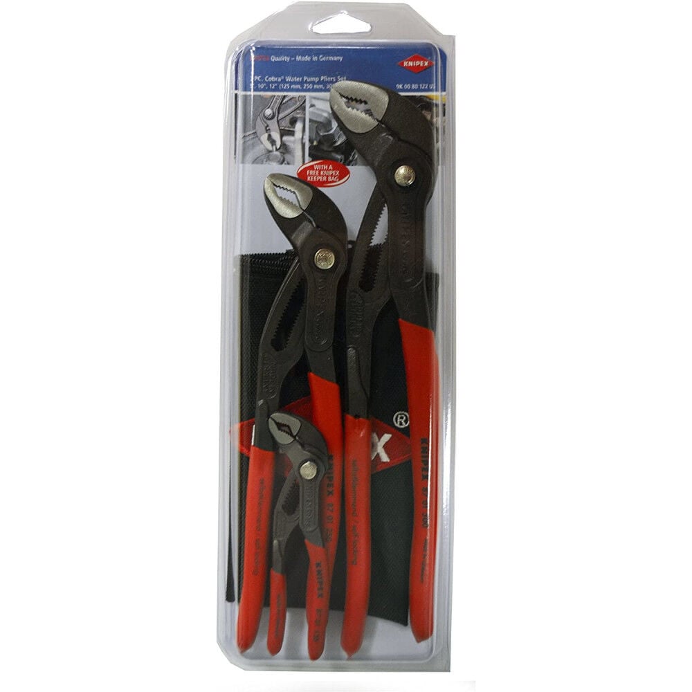Knipex Cobra Pliers Set with Keeper Pouch 3pc, large image number 7