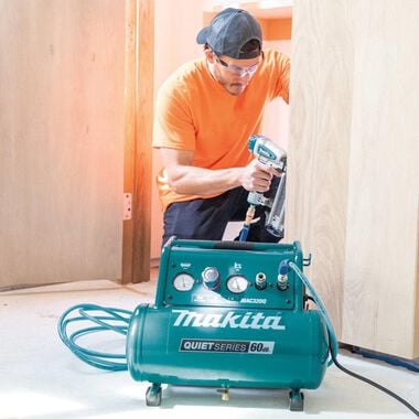 Makita Quiet Series 1-1/2 HP 3 Gallon Oil-Free Electric Air Compressor, large image number 4