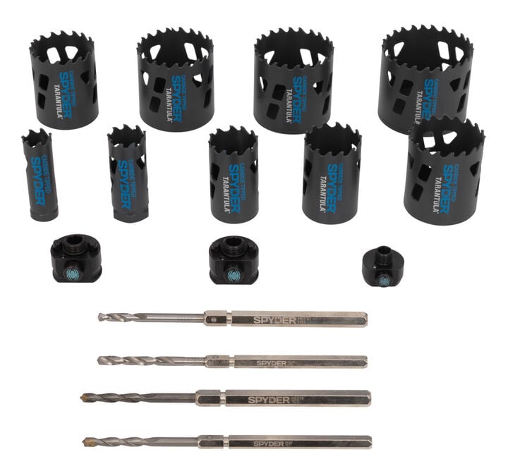 Spyder Tarantula Carbide-Tipped Plumber Hole Saw Set 16 Pieces, large image number 6