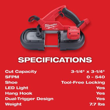 Milwaukee M18 FUEL Compact Dual-Trigger Band Saw (Bare Tool), large image number 7