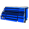 Extreme Tools 72in Blue Roller Cabinet with Black Drawer Pulls, small image number 2