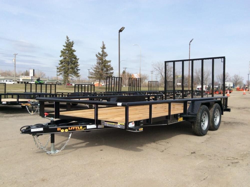 Doolittle Trailer Mfg HD Pro Open Utility Trailer 16’x84in Pipe Top Tandem Axle ATV Side Ramps – DL8416A235ATV