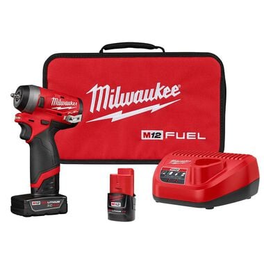Milwaukee M12 FUEL Stubby 1/4 in. Impact Wrench Kit, large image number 0