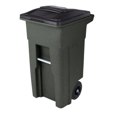 Toter 32 Gal. Lime Green Organics Trash Can with Wheels and Lid ACG32