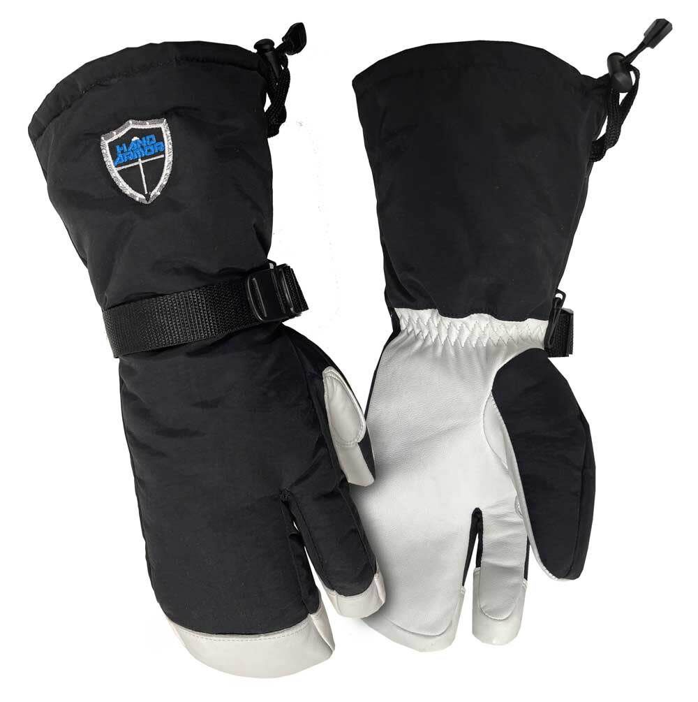 Hand Armor Premium Goatskin Trigger Finger Glove Black and White Large, large image number 1