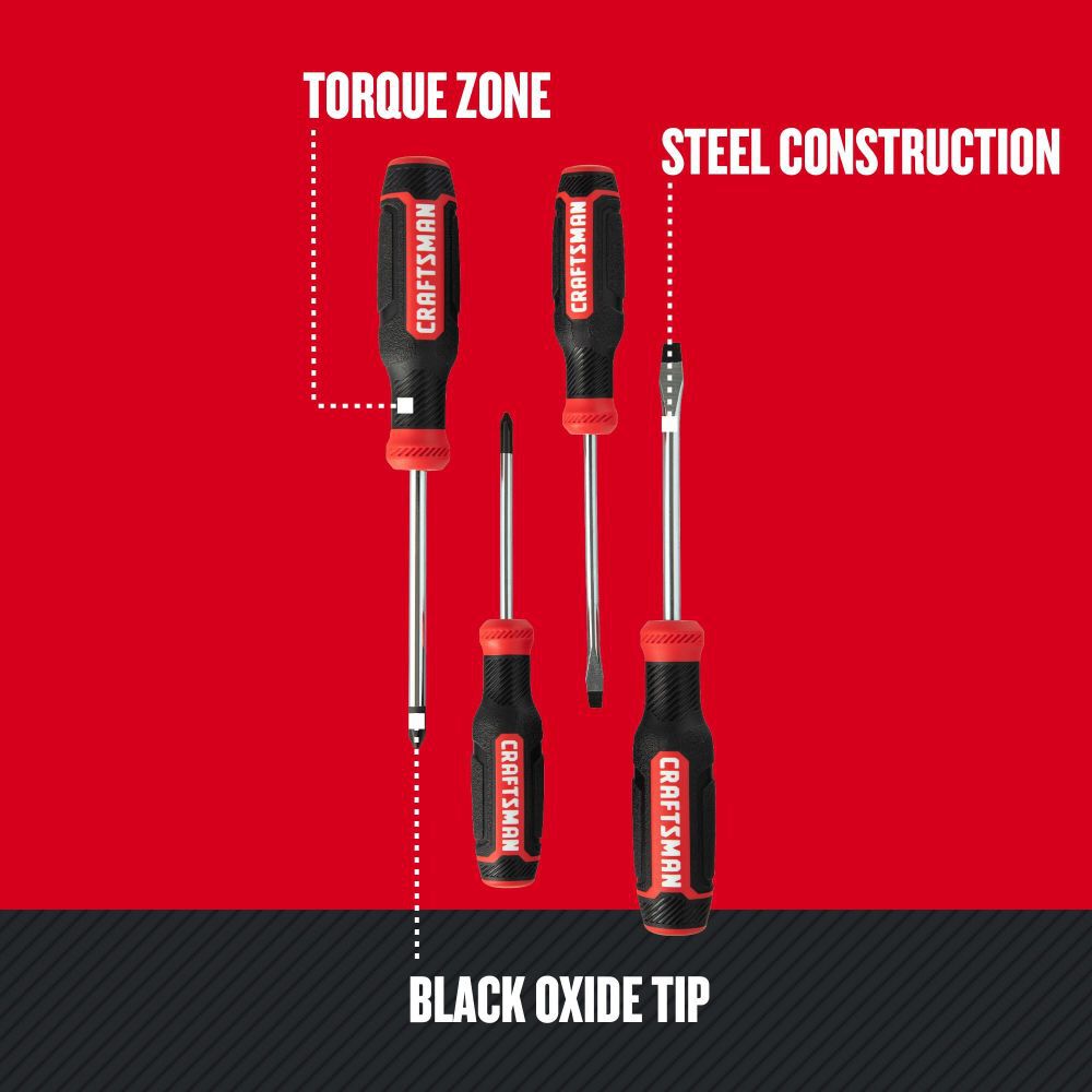 CRAFTSMAN Bi-Material Screwdriver Set, 4 Piece, large image number 2