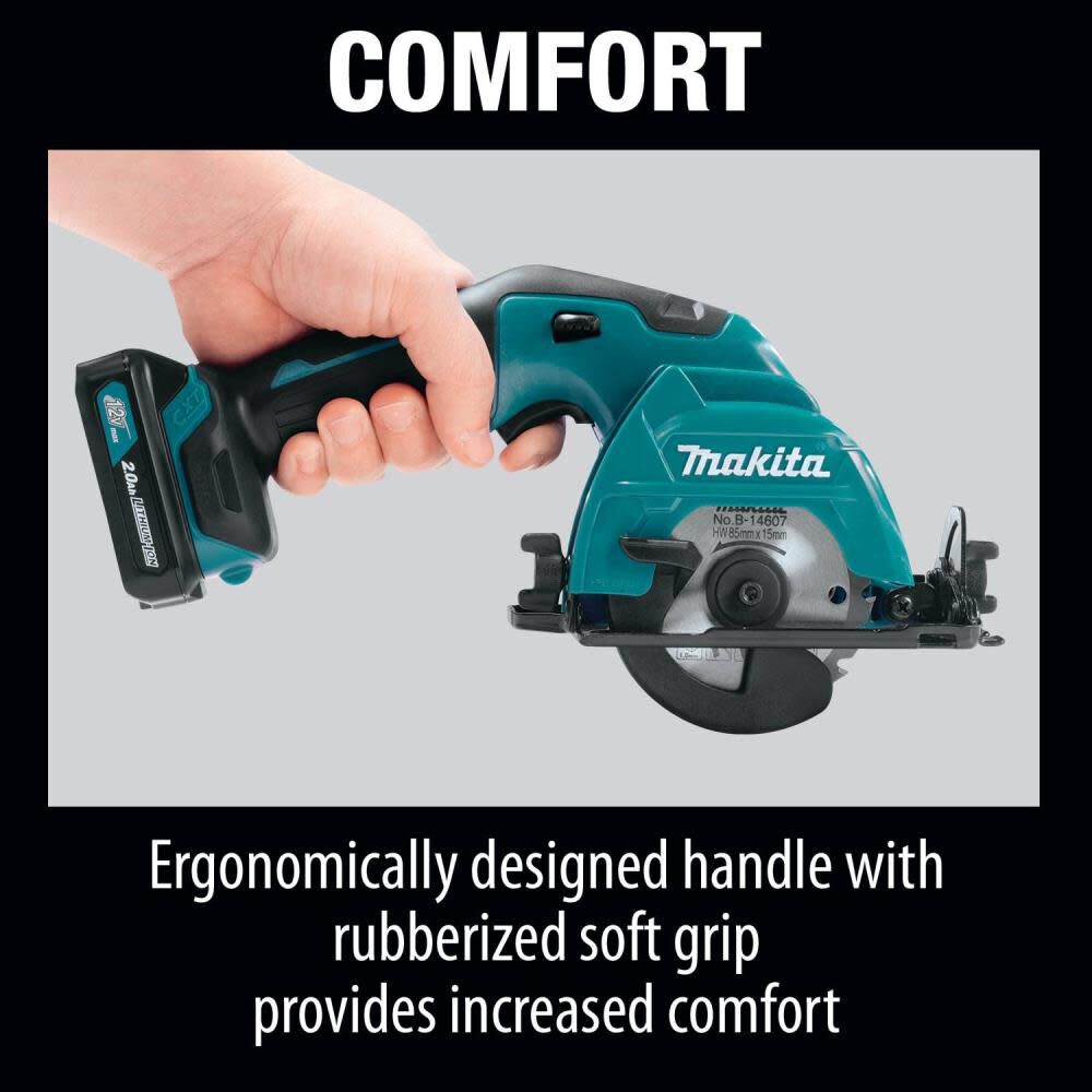 Makita 12V max CXT Lithium Ion 3 3 8 in. Cordless Circular Saw Kit SH02R1 Acme Tools