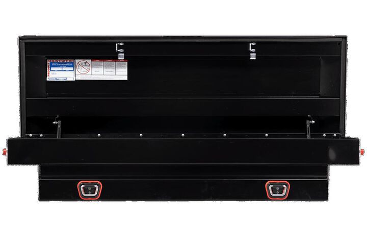 Weather Guard Saddle Truck Tool Box Steel Compact Gloss Black, large image number 2